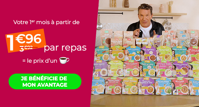 Votre 1er mois &agrave; partir de 1&euro;96 par repas
